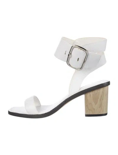 Pre-owned Sigerson Morrison Leather Sandals In White