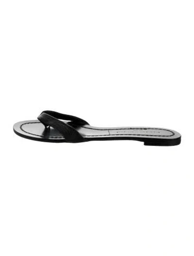 Pre-owned Sigerson Morrison Leather Slides In Black