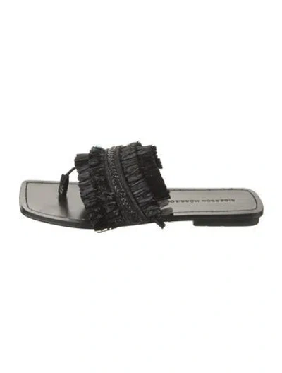 Pre-owned Sigerson Morrison Leather Slides In Black