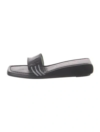 Pre-owned Sigerson Morrison Leather Slides In Black
