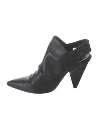 Pre-owned Sigerson Morrison Leather Slingback Pumps In Black