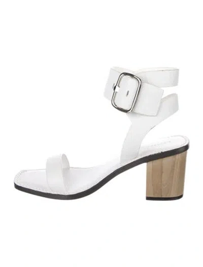 Pre-owned Sigerson Morrison Leather Slingback Sandals In Silver