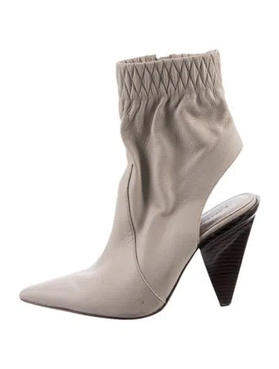 Pre-owned Sigerson Morrison Leather Sock Boots In Neutrals