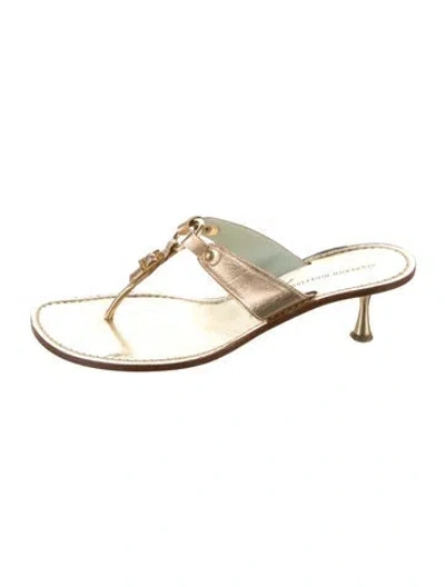 Pre-owned Sigerson Morrison Leather T-strap Sandals