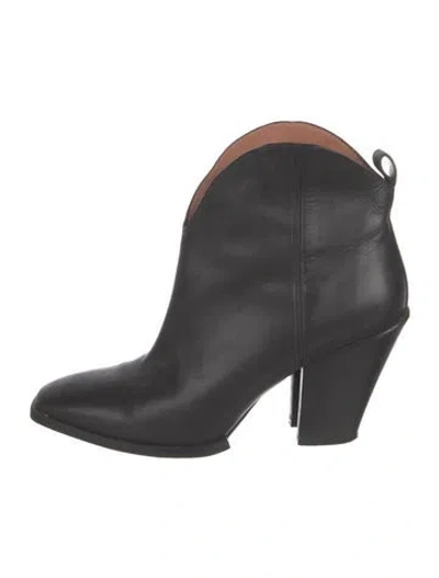 Pre-owned Sigerson Morrison Leather Western Boots In Black/green
