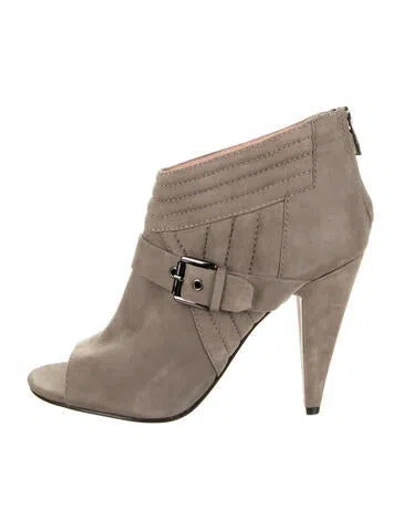 Pre-owned Sigerson Morrison Nubuck Animal Print Boots In Neutral