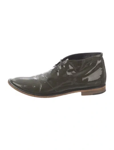 Pre-owned Sigerson Morrison Patent Leather Flats In Green