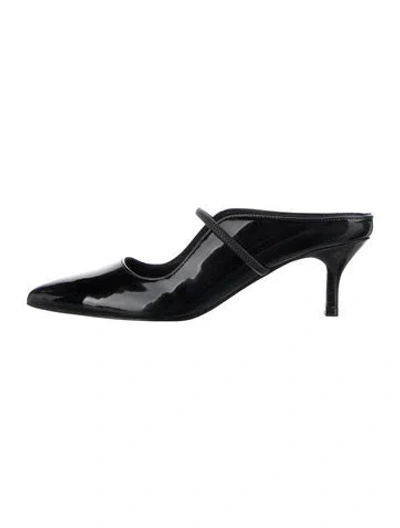 Pre-owned Sigerson Morrison Patent Leather Mules In Black