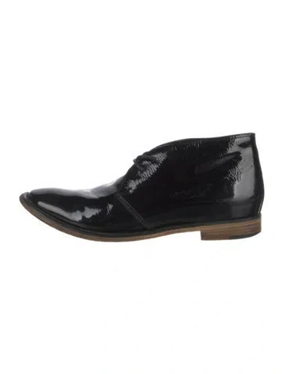 Pre-owned Sigerson Morrison Patent Leather Oxfords In Black