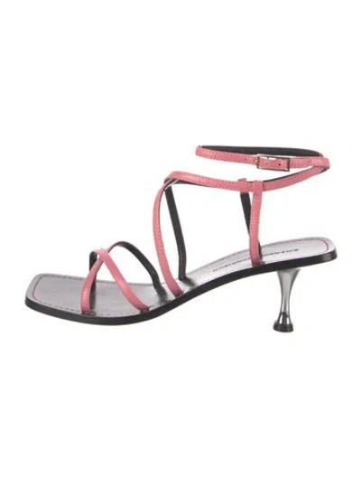 Pre-owned Sigerson Morrison Patent Leather Sandals In Pink