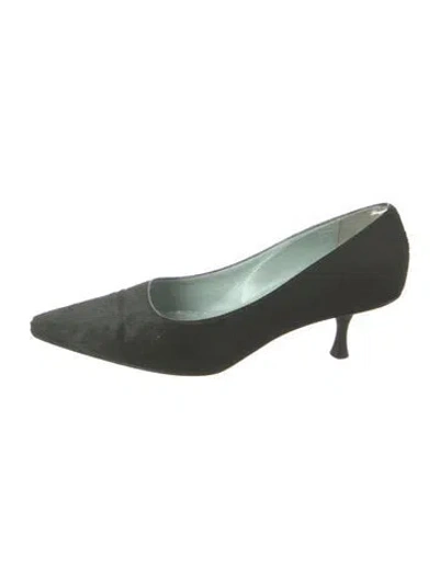 Pre-owned Sigerson Morrison Ponyhair Pumps In Green