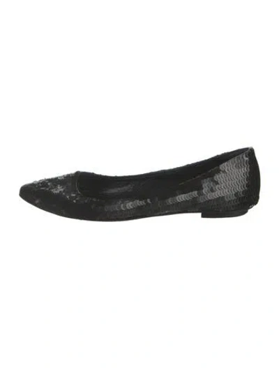 Pre-owned Sigerson Morrison Sequins Flats In Black