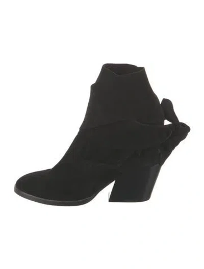 Pre-owned Sigerson Morrison Suede Boots In Black
