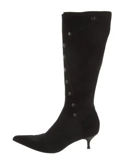 Pre-owned Sigerson Morrison Suede Boots In Black