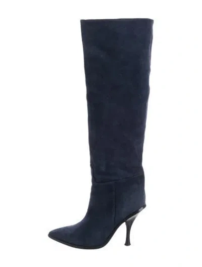 Pre-owned Sigerson Morrison Suede Boots In Blue