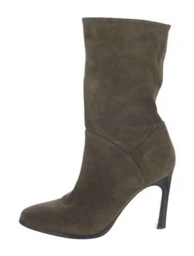 Pre-owned Sigerson Morrison Suede Boots In Green