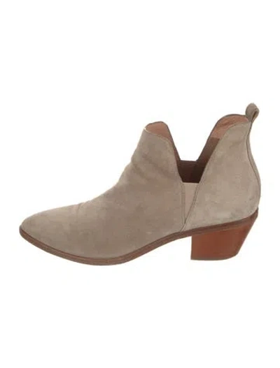 Pre-owned Sigerson Morrison Suede Boots In Neutral