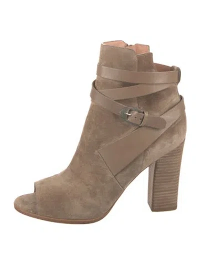 Pre-owned Sigerson Morrison Suede Boots In Neutral