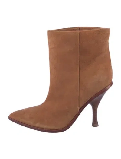 Pre-owned Sigerson Morrison Suede Boots In Neutral