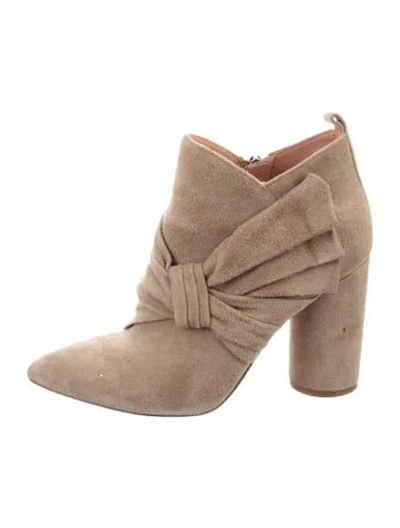 Pre-owned Sigerson Morrison Suede Boots In Neutral