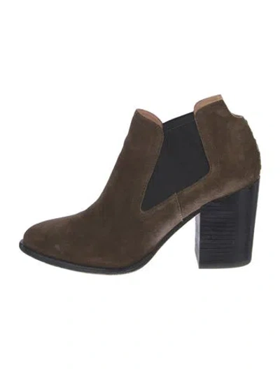 Pre-owned Sigerson Morrison Suede Chelsea Boots In Green