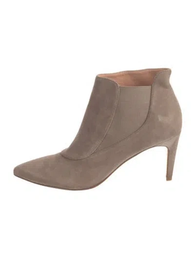 Pre-owned Sigerson Morrison Suede Chelsea Boots In Neutral