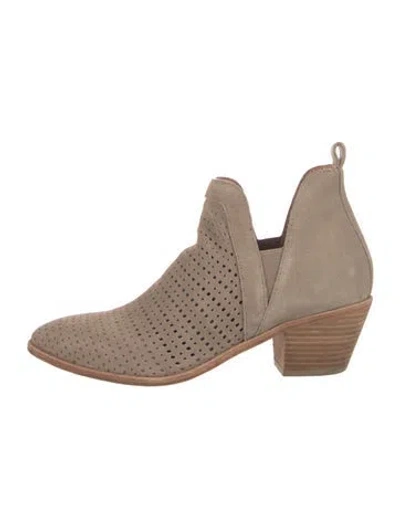 Pre-owned Sigerson Morrison Suede Chelsea Boots In Neutrals