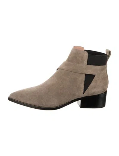 Pre-owned Sigerson Morrison Suede Colorblock Pattern Chelsea Boots In Multi