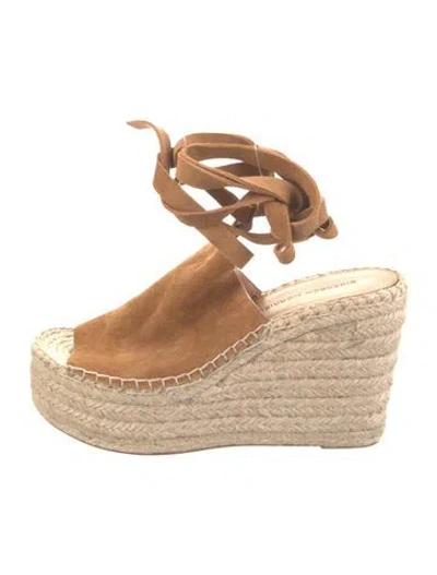 Pre-owned Sigerson Morrison Suede Espadrilles In Brown