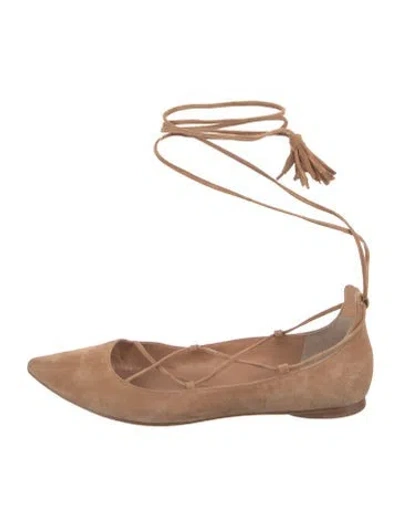 Pre-owned Sigerson Morrison Suede Flats In Brown