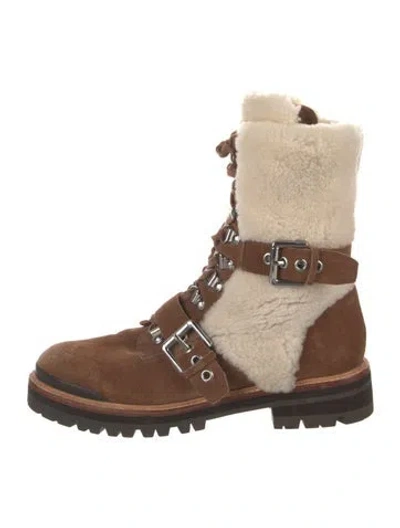 Pre-owned Sigerson Morrison Suede Hiking Boots In Brown