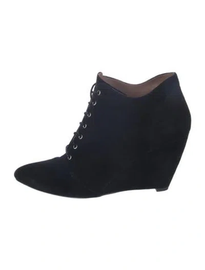 Pre-owned Sigerson Morrison Suede Lace-up Boots In Multi