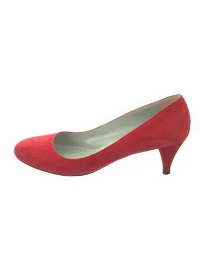Pre-owned Sigerson Morrison Suede Pumps In Red