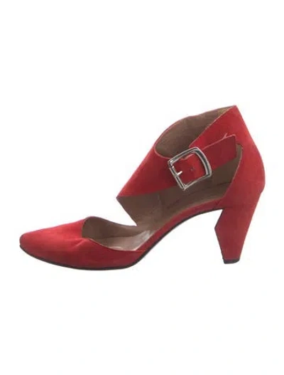Pre-owned Sigerson Morrison Suede Pumps In Red