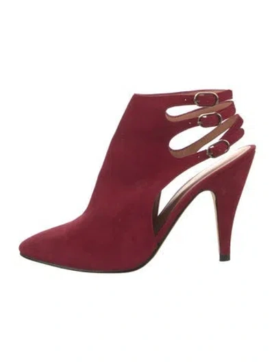 Pre-owned Sigerson Morrison Suede Pumps In Red