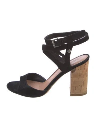 Pre-owned Sigerson Morrison Suede Sandals In Black