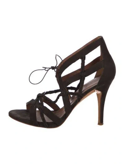 Pre-owned Sigerson Morrison Suede Sandals In Brown