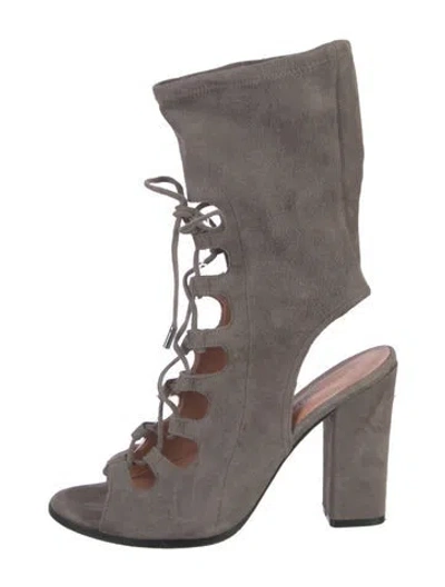 Pre-owned Sigerson Morrison Suede Sandals In Gray