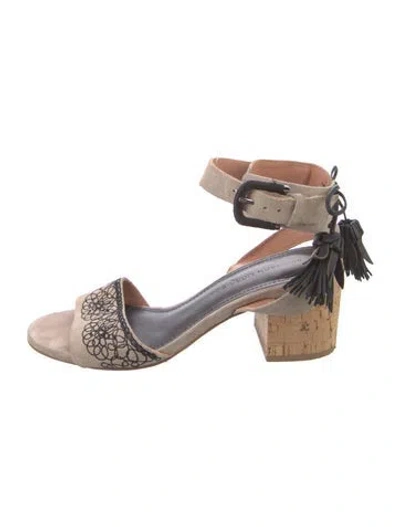 Pre-owned Sigerson Morrison Suede Sandals In Multi