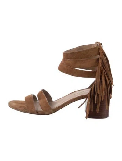 Pre-owned Sigerson Morrison Suede Sandals In Neutral
