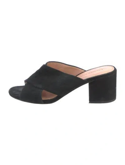 Pre-owned Sigerson Morrison Suede Slides In Black