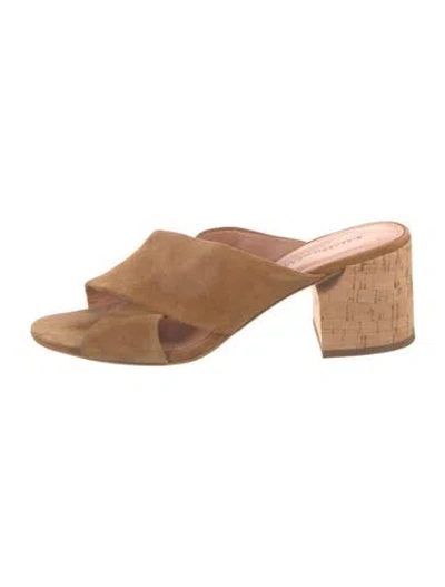 Pre-owned Sigerson Morrison Suede Slides In Brown