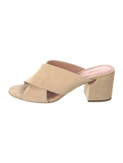 Pre-owned Sigerson Morrison Suede Slides In Brown