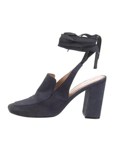 Pre-owned Sigerson Morrison Suede Slingback Pumps In Black
