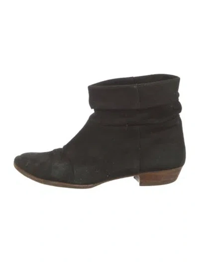 Pre-owned Sigerson Morrison Suede Slouch Boots In Black