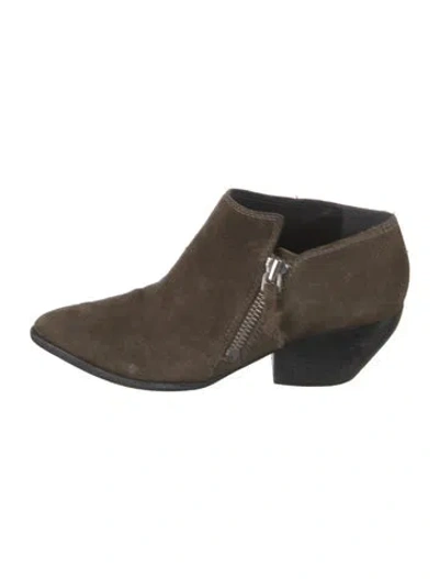 Pre-owned Sigerson Morrison Suede Western Boots In Brown
