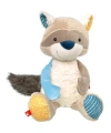 Sigikid Patchwork Racoon Plush Toy In Multicolored