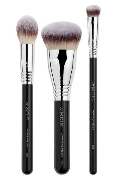 Sigma Beauty Soft Blur Brush Set $108 Value In Transparent