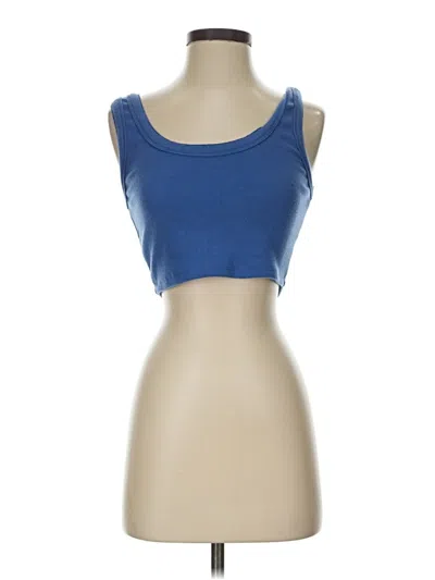 Pre-owned Signature 8 Tank Top Blue Strapless Neckline Tops