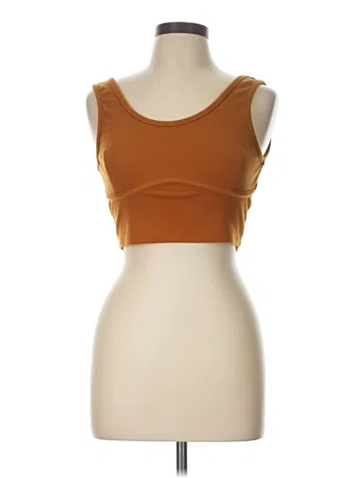 Pre-owned Signature 8 Tank Top Brown Strapless Neckline Tops